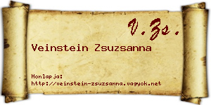 Veinstein Zsuzsanna névjegykártya